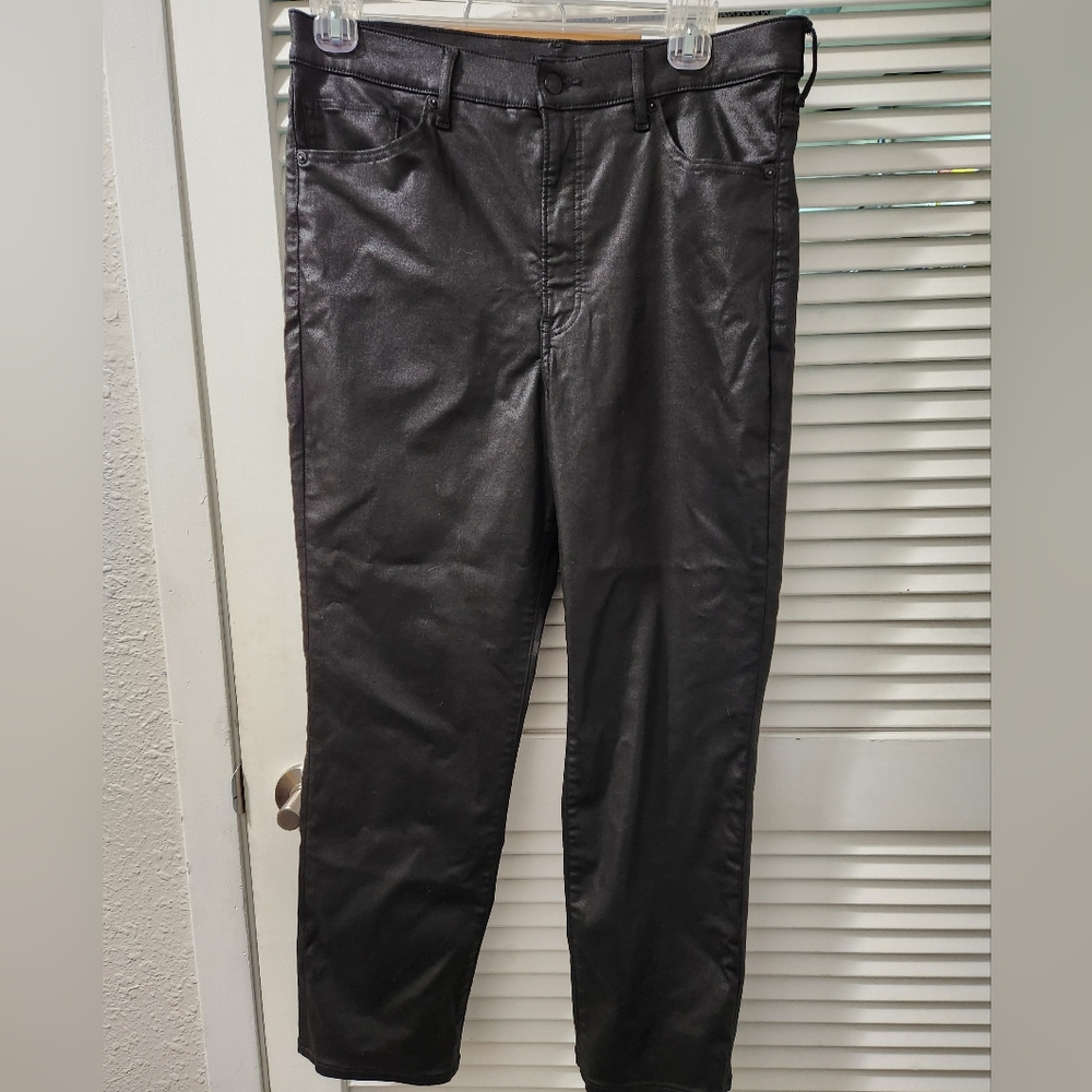 Women's Express Slim Super High Waist Metallic Blank Pants